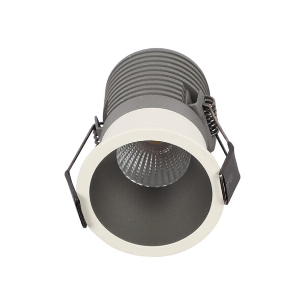 LEARC aluminium powder coated white grey finish 12 watt LED down light with Bridgelux COB and high quality LED driver B1113