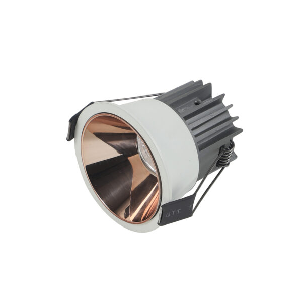 LEARC aluminium white finish golden reflector 7 watt LED down light with Bridgelux COB and high quality LED driver B1140