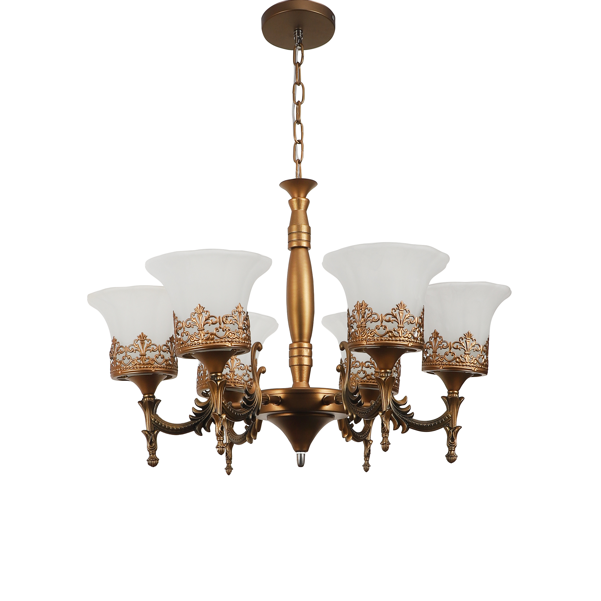 LEARC Designer Lighting Antique Brass Finish Chandelier CH397