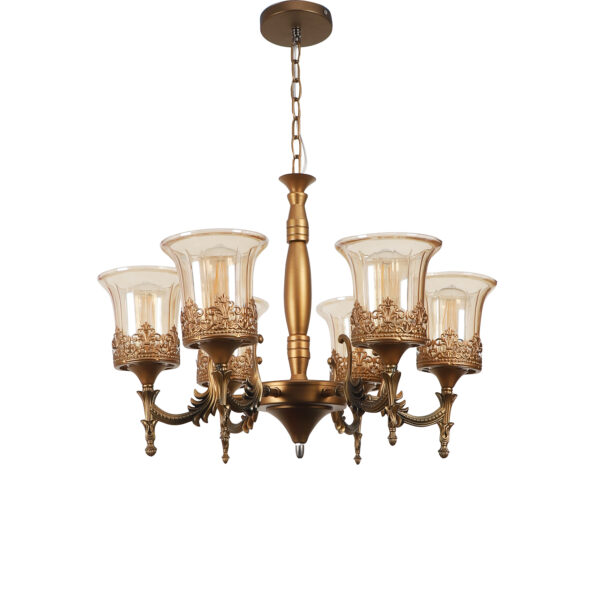 LEARC Designer Lighting Antique Brass Finish Chandelier CH398