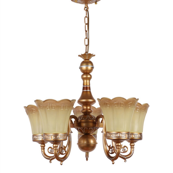 LEARC Designer Lighting Wrought Iron Rustic Finish Chandelier CH430-5