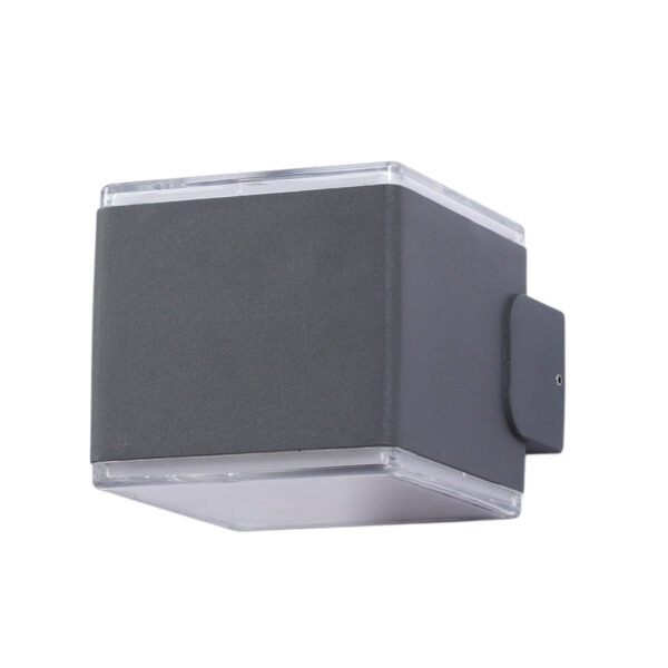 SUPERSCAPE black finish 2X6 watt square Exterior Wall Light LED two way with top branded LED and IP65 driver 3K EP7153-3K