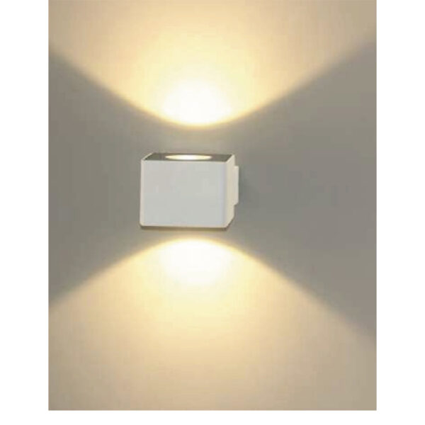 SUPERSCAPE white finish 2X6 watt square Exterior Wall Light LED two way with top branded LED and IP65 driver 3K EP7154-3K