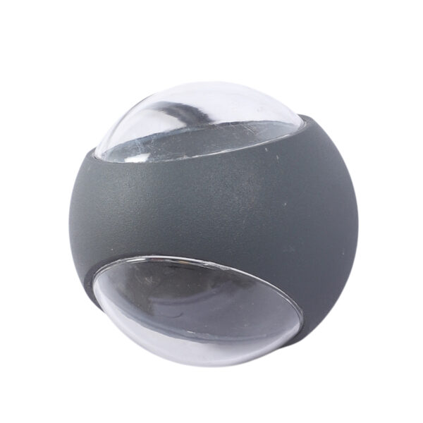 SUPERSCAPE grey finish 2X3 watt round Exterior Wall Light LED two way with CREE LED and IP65 driver 3K EP7157-3K