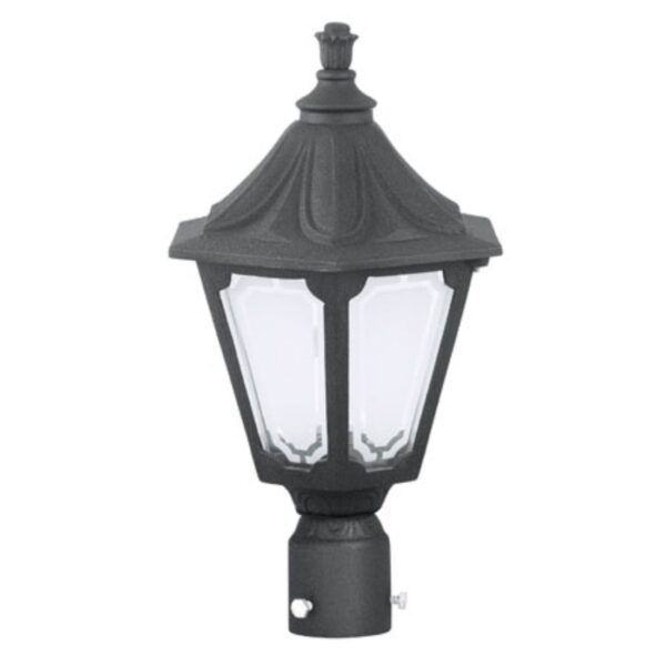 SUPERSCAPE aluminium de cast crinkle black finish 18 inch B22 gate light GL4995-M