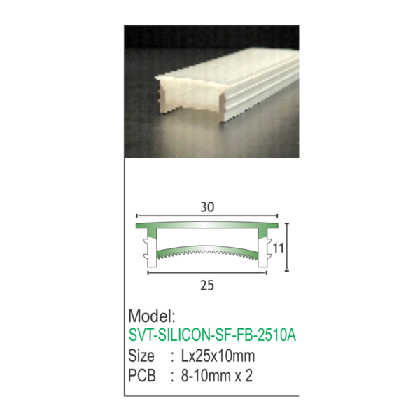 LEARC 25*10 mm silicon neon blank profile tube front bend with collar 25 meter GS1457