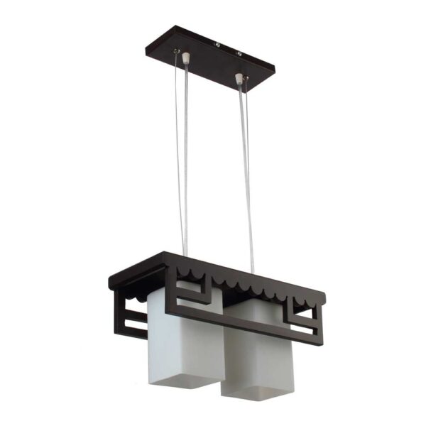 LEARC Designer Lighting Wood Glass Pendent HL3856-2