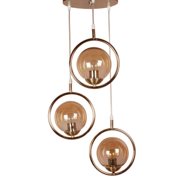 LEARC Designer Lighting Glass-Metal Pendant Multiples HL6075-3