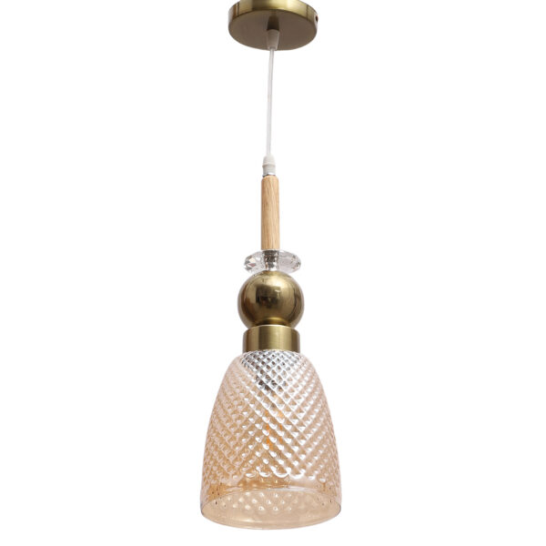 LEARC Designer Lighting Glass Metal Pendant Single HL8012-1