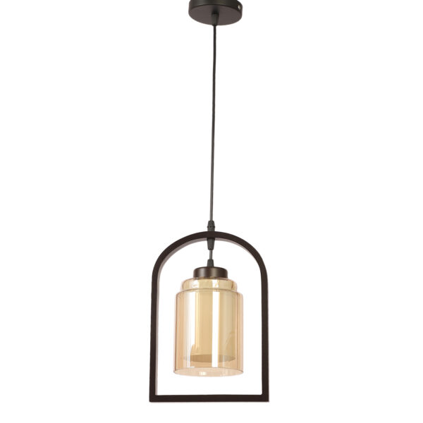 LEARC Designer Lighting Glass Metal Pendant Single HL8021-1