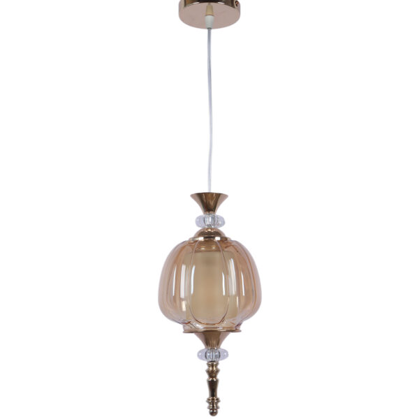 LEARC Designer Lighting Glass Metal Pendant Single HL8089-1