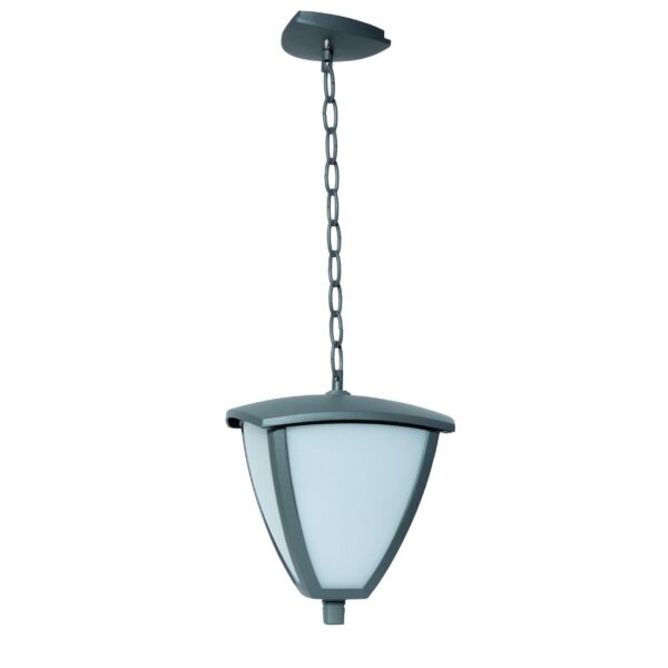 SUPERSCAPE aluminium die cast grey finish E27 outdoor pendent light HL8105