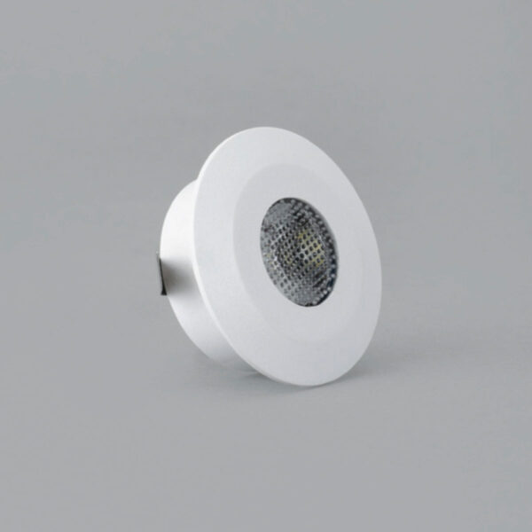 LEARC aluminium white finish 2 watt bridgelux LED button cabinet light with internal circuit B1158