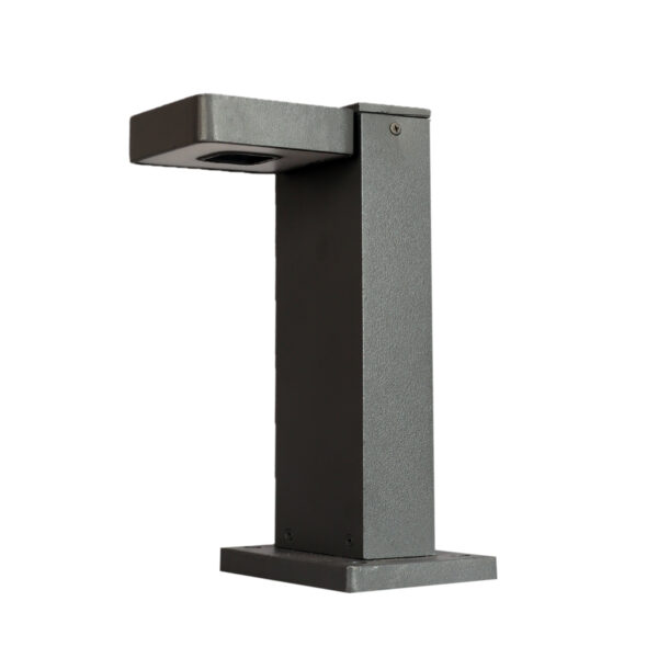 SUPERSCAPE Outdoor Lighting  aluminium die cast 11 inch 12 watt LED bollard grey with top branded LED and high quality LED driver K1097