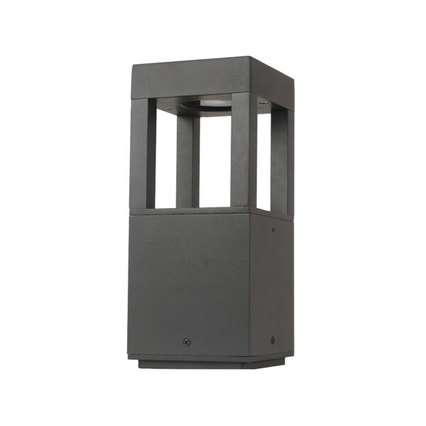 SUPERSCAPE Outdoor Lighting  aluminium die cast 10 inch 12 watt LED bollard grey powered by CREE LED and high quality LED driver K1121-S