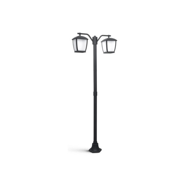 SUPERSCAPE black finish 7 feet two light pole light K1143
