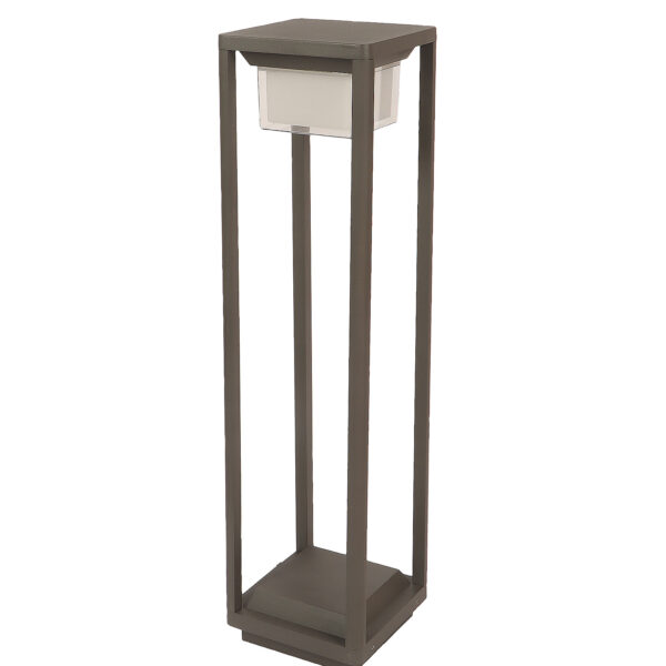 SUPERSCAPE aluminium grey 12 watt 24 inch LED Bollard light with high quality acrylic diffuser and top branded LED and driver K1207-M