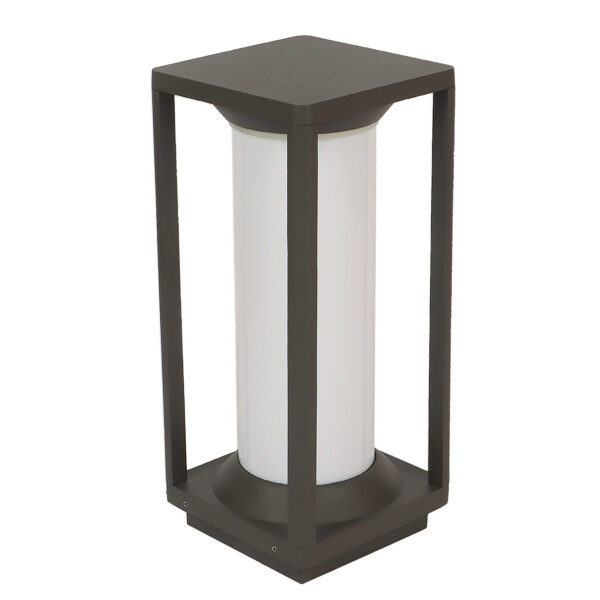 SUPERSCAPE aluminium grey 12 watt 14 inch LED Bollard and gate light with high quality LED Driver and acrylic diffuser K1209-S