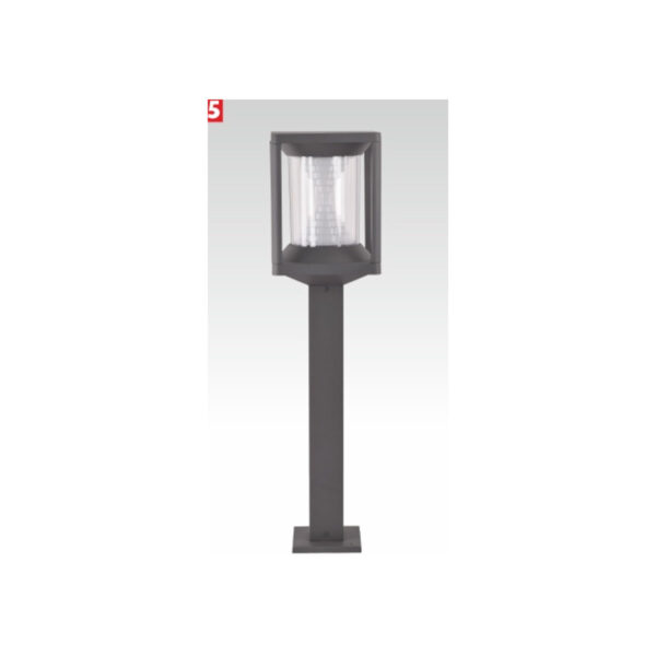 SUPERSCAPE aluminium die cast 14 watt 24 inch bollard grey with high quality clear acrylic diffuser and top branded LED and driver K1218-M