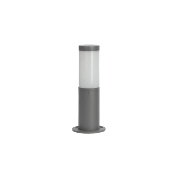SUPERSCAPE premium aluminium 12 inch 12 watt LED bollard grey with top branded LED and driver and acrylic diffuser 3K K1293-S