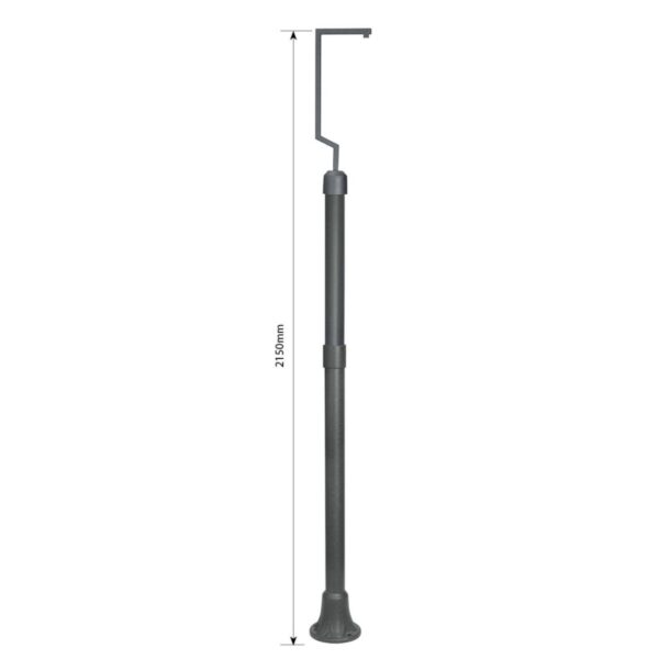 SUPERSCAPE aluminium die cast black finish 2.15 meter pole K1430