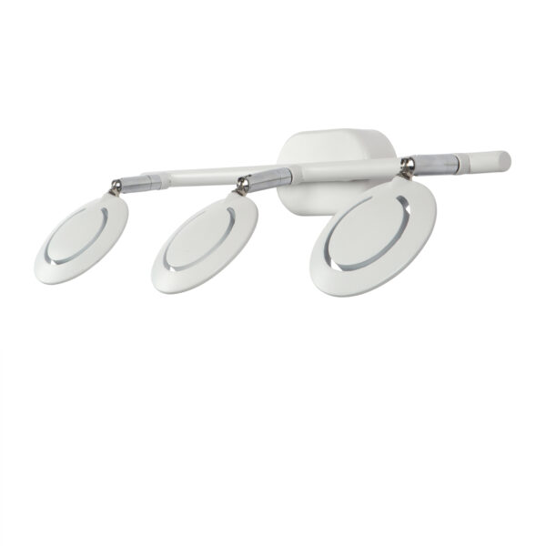 LEARC Led Lighting aluminium die cast powder coated white finish tripple spot light bar 15.5 inch with 4 watt adjustible spots ML374-3