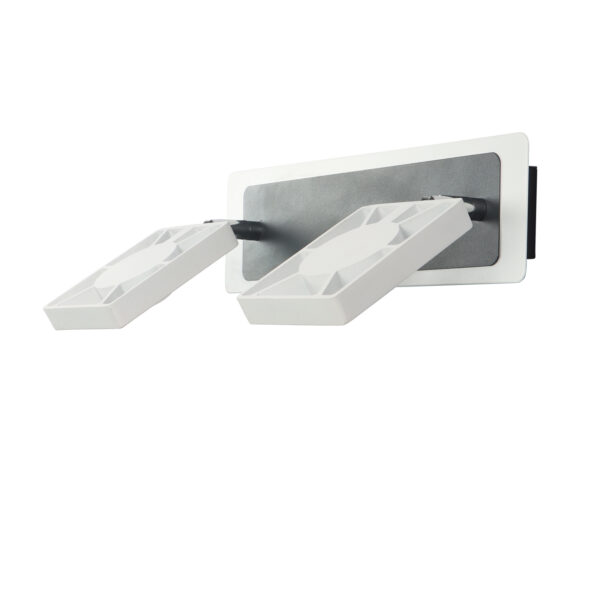 LEARC  aluminium die cast powder coated white and coffee brown finish double spot light bar 11.2 inch with 9 watt adjustible spots ML375-2