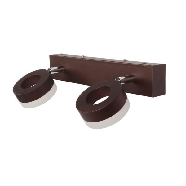 LEARC Led Lighting aluminium die cast powder coated coffee brown finish double spot light bar 11 inch with 6 watt adjustable spot  ML404-2