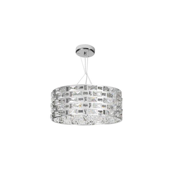 PHILIPS 581864 CAESAR CRYSTAL CHANDELIER STAINLESS STEEL CHROME PH1261