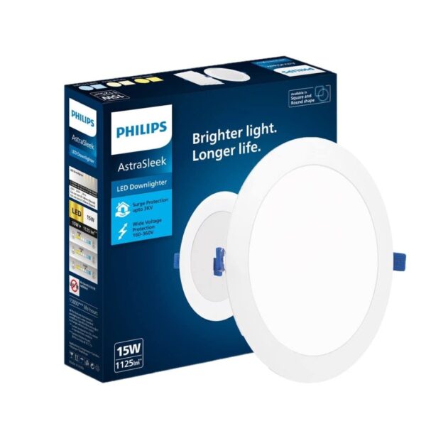PHILIPS ASTRA SLEEK 15 WATT RECESS ROUND LED PANEL NEUTRAL WHITE PH1466