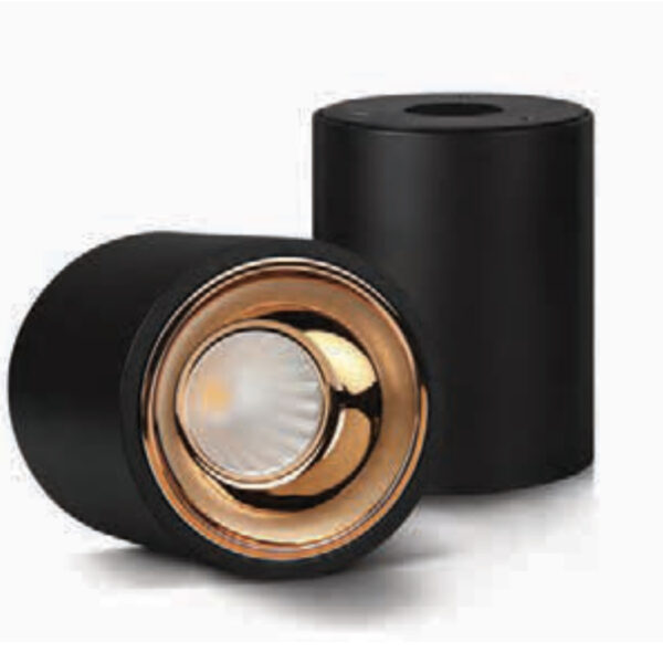 PHILIPS DECO SURFACE COB 7 WATT BLACK BODY GOLD REFLECTOR 6K WHITE LIGHT PH1582