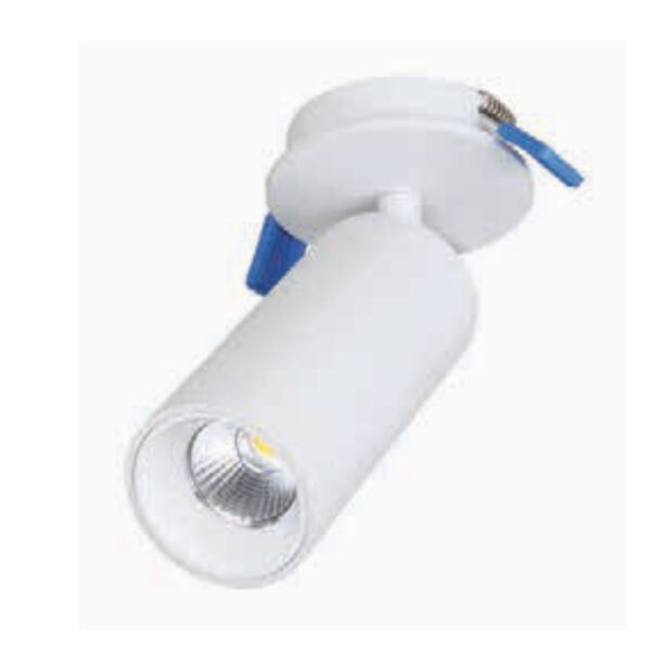 PHILIPS FLEX SPOT RECESS MOUNTED TILTABLE SPOTLIGHT WITH ADJUSTIBLE FOCUS WHITE BODY 10 WATT 3K YELLOW LIGHT PH1606