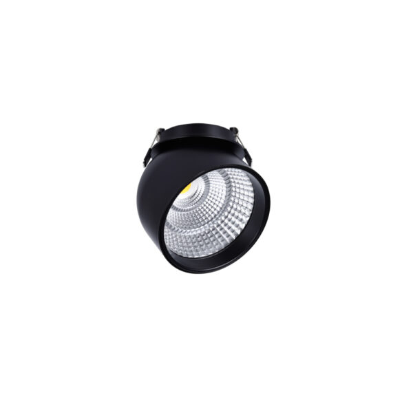 LEARC aluminium black finish 12 watt all angle adjustible recessed spot light PR6314