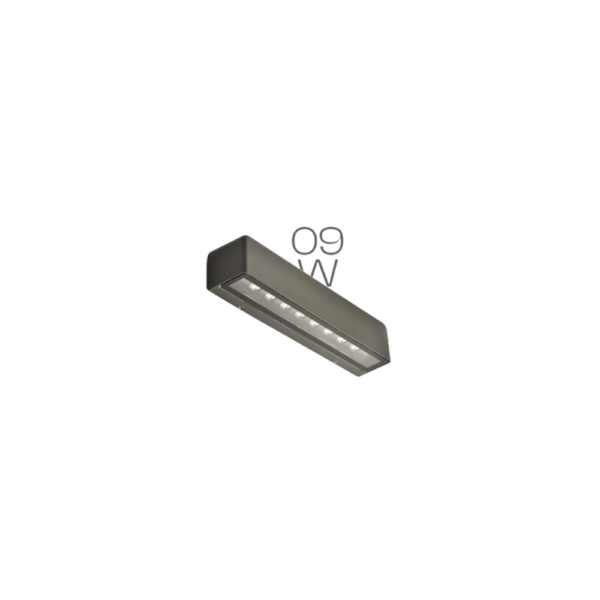 SUPERSCAPE 9 watt IP65 rectangular outdoor surface foot light grey 3K PR6348