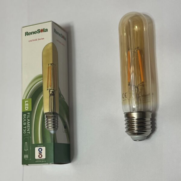 RENESOLA T30  E27 5 WATT 125 mm  LED FILAMENT BULB 2200K RN1037