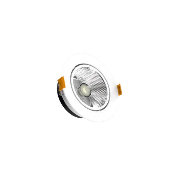 LEARC aluminium white finish low depth 12 watt round LED down light with Bridgelux COB and high quality driver SE2307