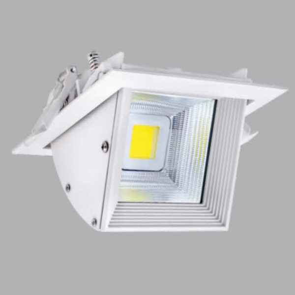 LEARC aluminium square white finish 20 watt LED zoom down light with Bridgelux COB and high quality Driver SE2342