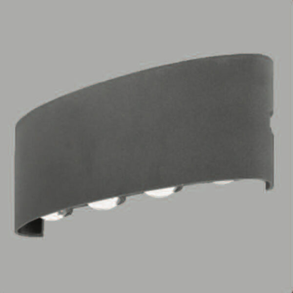 SUPERSCAPE Exterior Wall Light LED grey finish up down 8x1 watt with top branded LED and high quality LED driver 3K SE2362