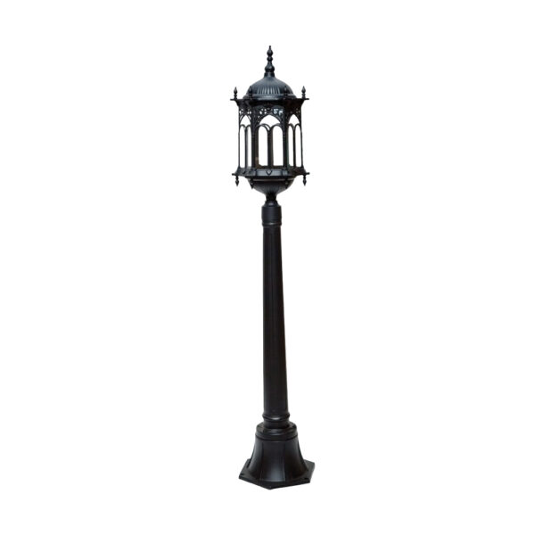 SUPERSCAPE aluminium die cast 48 inch E27 garden bollard black SK5315