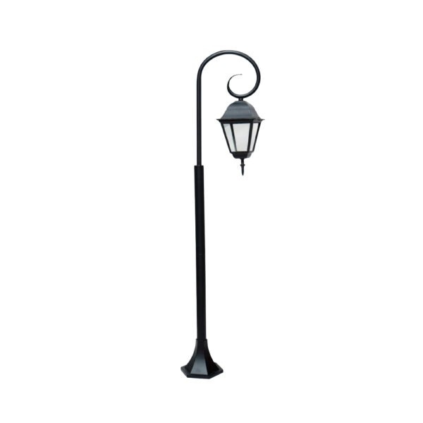 SUPERSCAPE aluminium die cast 48 inch E27 garden bollard black SK5331