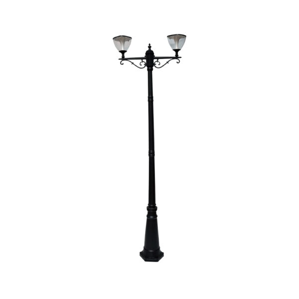 SUPERSCAPE aluminium die cast 7 feet 2 X 10 watt LED garden Pole light black SK5367