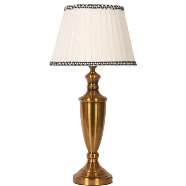LEARC gold bronze finish table lamp with cream shade TL5021-A