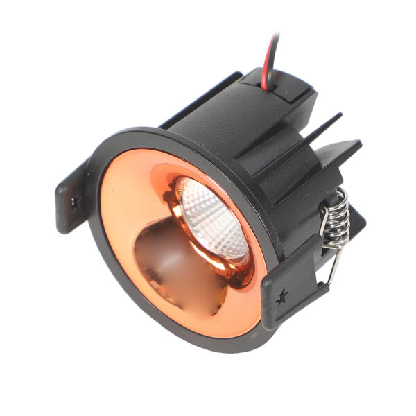 LEARC aluminium black finish rose gold reflector 12 watt LED down light with Bridgelux COB and philips LED driver TR1774