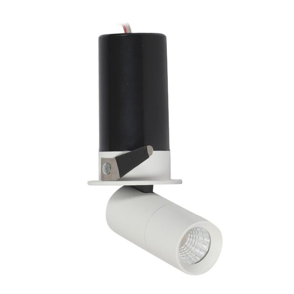 LEARC aluminium white 7 watt all angle rotatable and tiltable LED down light with Bridgelux LED and Philips or equivalent Driver TR1806