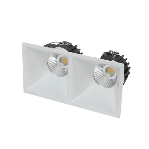 LEARC aluminium white rectangular 2 x 12 watt LED down light with Bridgelux COB and philips LED driver TR1810