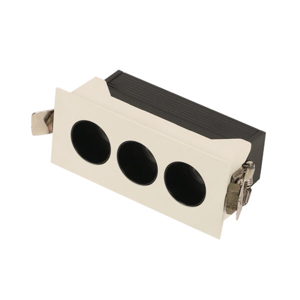 LEARC aluminium white finish 3 x 2 watt LED Linear down light with Bridgelux COB and Fulham LED driver TR1825