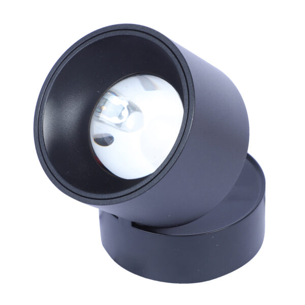 LEARC aluminium black 12 watt colour changing 3 in 1 CREE LED adjustable angle LED surface light with lens TR1856-3C