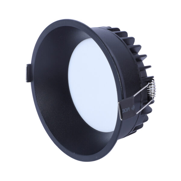 LEARC aluminium powder coated black finish 12 watt LED down light with Bridgelux LED and Philips driver TR1894