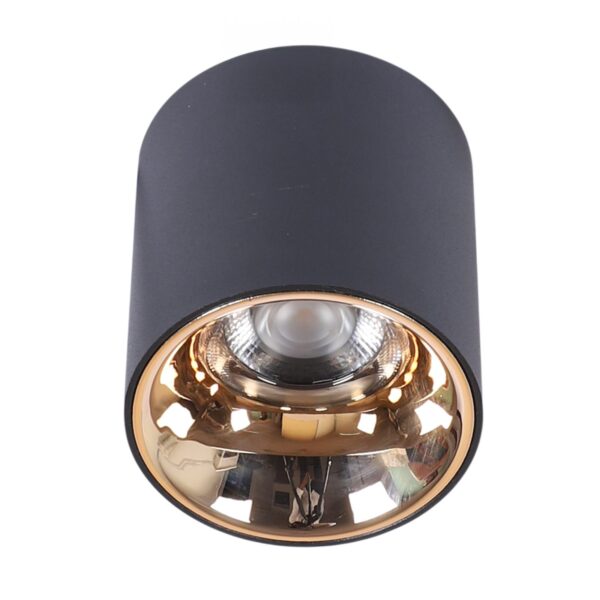 LEARC ANTI GLARE ALUMINIUM BLACK ,  ROSE GOLD REFLECTOR, 12 WATT COLOUR CHANGING 3 IN 1 CEILING CYLINDER TR1928-3C
