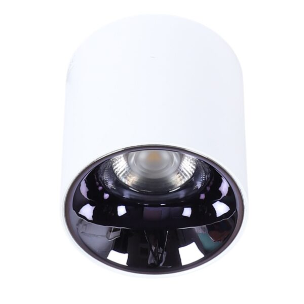 LEARC ANTI GLARE ALUMINIUM WHITE,  BLACK REFLECTOR, 18 WATT COLOUR CHANGING 3 IN 1 CEILING CYLINDER TR1938-3C